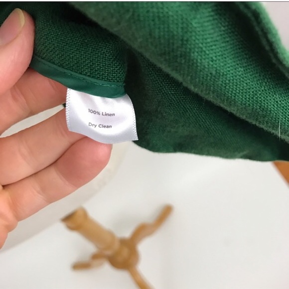 Emerald Green Linen Jacket - Picture 4 of 4